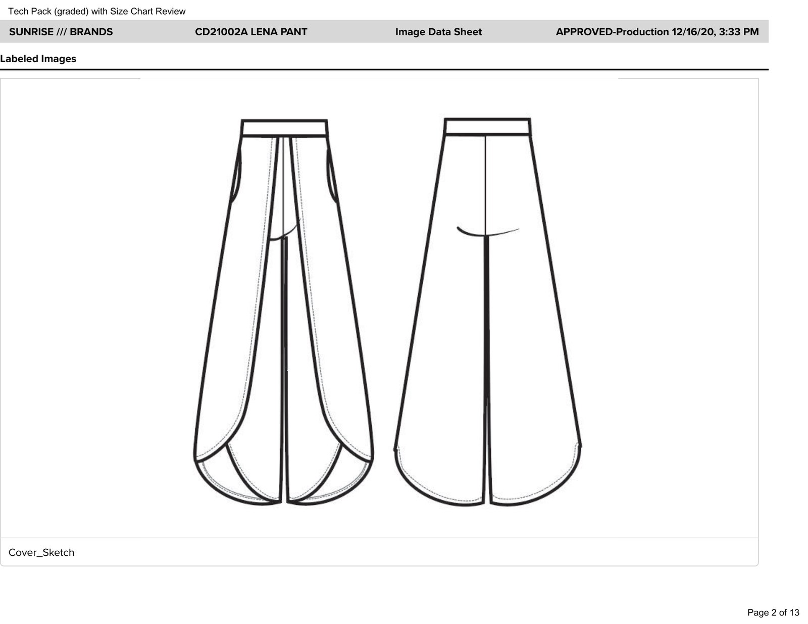 Cover sketch, front & back flats